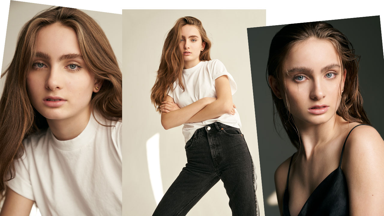 frieda-oswald-blogpost-header-model-long-brown-hair-blue-eyes-bushy-brows-white-shirt-back-jeans-wet-look