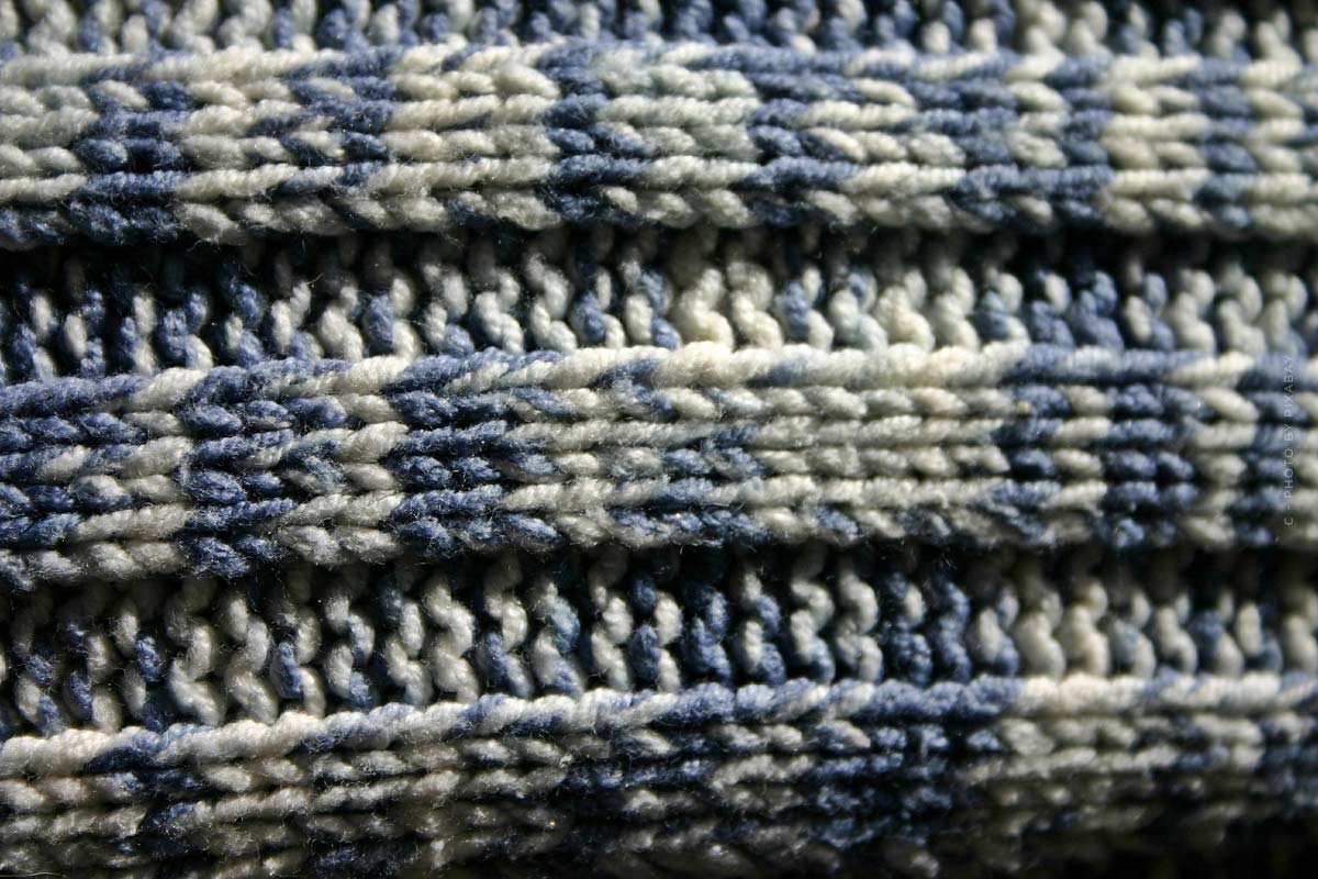 united colors of benetton-wolle-strick-pullover-blau-weiß